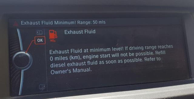 bmw exhaust fluid