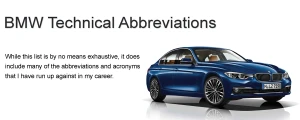 دیکشنری اصطلاحات خودرو BMW
